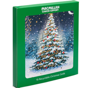 Moonlit Tree Christmas Card - 10 Pack