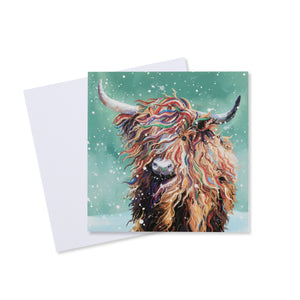 Highland Cow Christmas Card - 10 Pack
