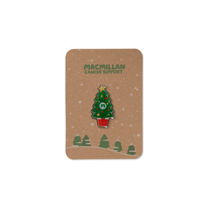 Christmas tree pin badge