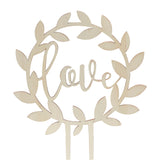 Wooden Love Cake Topper