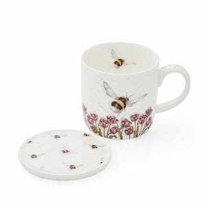 Wrendale Bee Mug and Coaster Set