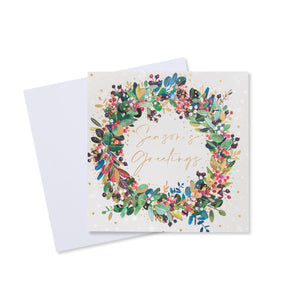 Berry Wreath Christmas Card - 10 Pack