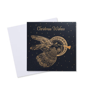 Golden Angel Christmas Card - 10 Pack