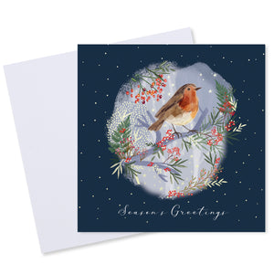 Forest Robin Christmas Card - 10 Pack