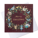 Twelve Days Wreath Christmas Card - 10 Pack