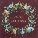 Twelve Days Wreath Christmas Card - 10 Pack