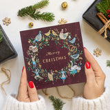Twelve Days Wreath Christmas Card - 10 Pack