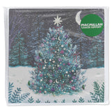 Purple Moonlit Tree Charity Christmas Card - 10 Pack