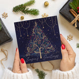 Ornate Tree Charity Christmas Card - 10 Pack