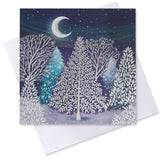 Silver Opulent Forest Charity Christmas Card - 10 Pack