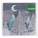 Silver Opulent Forest Charity Christmas Card - 10 Pack