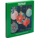Festive Baubles Charity Christmas Card - 10 Pack