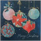 Festive Baubles Charity Christmas Card - 10 Pack