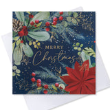 Poinsettia Charity Christmas Card - 10 Pack