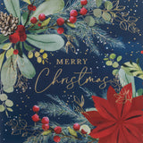 Poinsettia Charity Christmas Card - 10 Pack