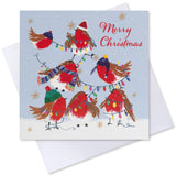 Robins with Lights Charity Christmas Card - 10 Pack