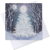 Silver Tree Welsh Charity Christmas Card - 10 Pack