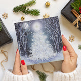 Silver Tree Welsh Charity Christmas Card - 10 Pack