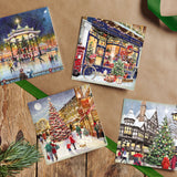 Traditional Village Scenes Christmas cards - 20 pack