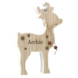 Personalised Any Name Rustic Wooden Reindeer
