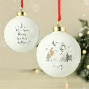 Personalised The Snowman Magical Adventure Bauble