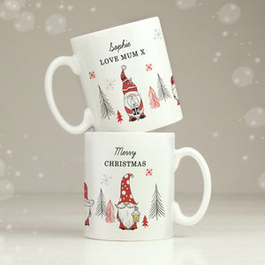 Personalised Christmas Gonk Pattern Mug