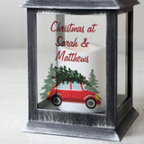 Personalised Driving Home for Christmas lantern