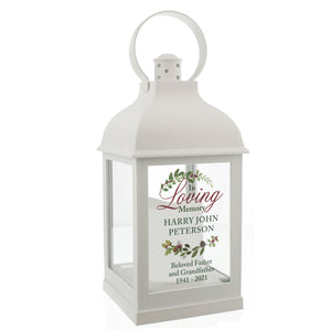 Personalised In Loving Memory white lantern