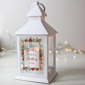 Personalised Festive Christmas lantern
