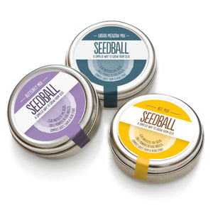 Bee, Butterfly and Urban Meadow Seedball Tins (Pack of 3)