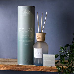 Serenity Relax Diffuser 220ml Rose, Cardamon & Pink Pepper