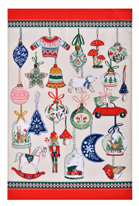 Christmas Ornaments Tea Towel