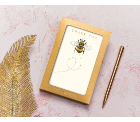 Set of 10 Bee Thank You Notecards