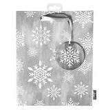 Silver Snowflake Medium Gift Bag