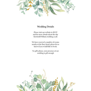 Foliage information card