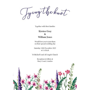 Wildflower invitation