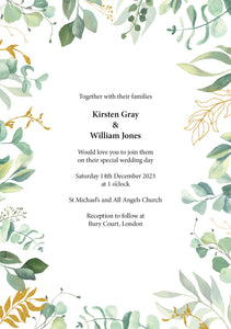 Foliage Invitation option 2