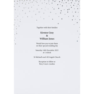 Silver confetti Invitation