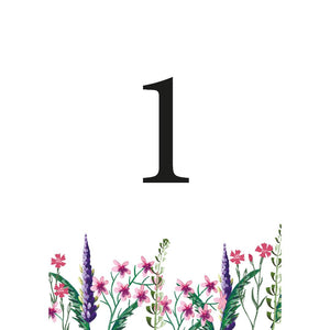 Wildflower Table Numbers