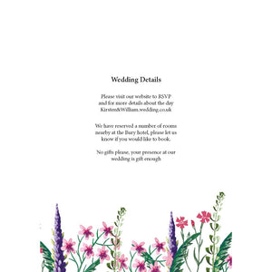 Wildflower information card