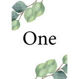 Botanical Table Numbers/Names