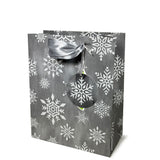 Silver Snowflake Medium Gift Bag