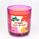 Pink Glass Candle -  Orange and Star Anise