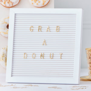 Ginger Ray White Peg Board With Gold Letters