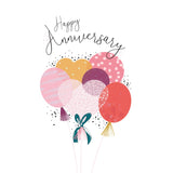 Happy Anniversary Balloons Personalised Card