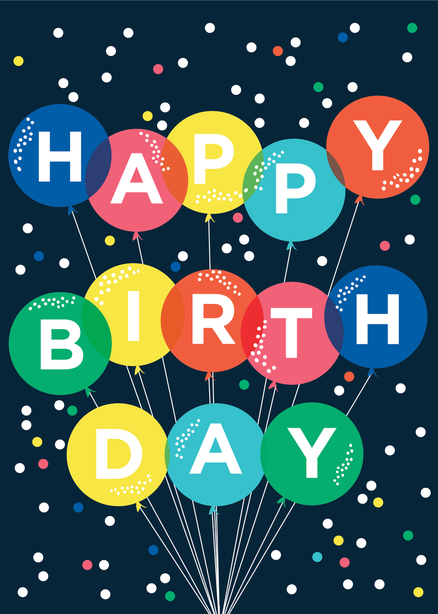 Happy Birthday Balloons Personalised Card – Macmillan Cancer Support Shop