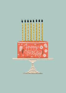 Happy Birthday Cake Personalised Card