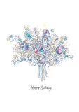 Happy Birthday Flowers Personalised Card