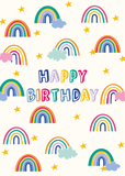 Happy Birthday Rainbows Personalised Card