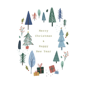 Merry Christmas and Happy New Year Personalised Christmas Card